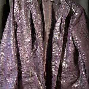 Womens faux Alligator skin blazer 2X